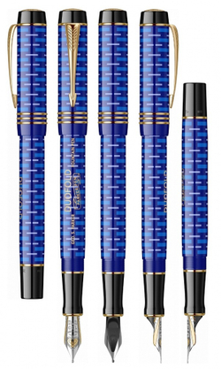 Перьевая ручка LAPIS LAZULI DUOFOLD 100TH, перо: F, цвет чернил: black, в подарочной упаковке.