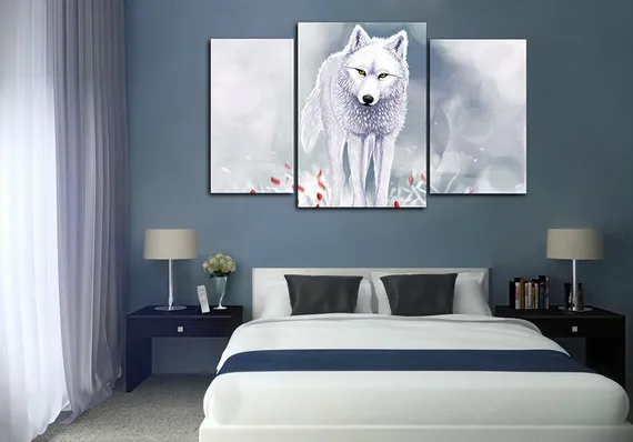 Модульная картина " Ручной волк"