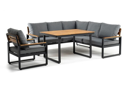 Обеденный стол Joygarden ТОПА средний, темный графит, коричневый