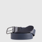 Ремень двусторонний кожаный Piquadro Black Square/Black-night blue