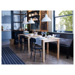 Стул деревянный - IKEA IDOLF, 80х42х47 см, черный, ИДОЛЬФ ИКЕА