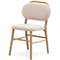 Helda Стул из бежевой синели и массива дуба