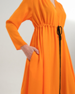 Платье, оранжевый