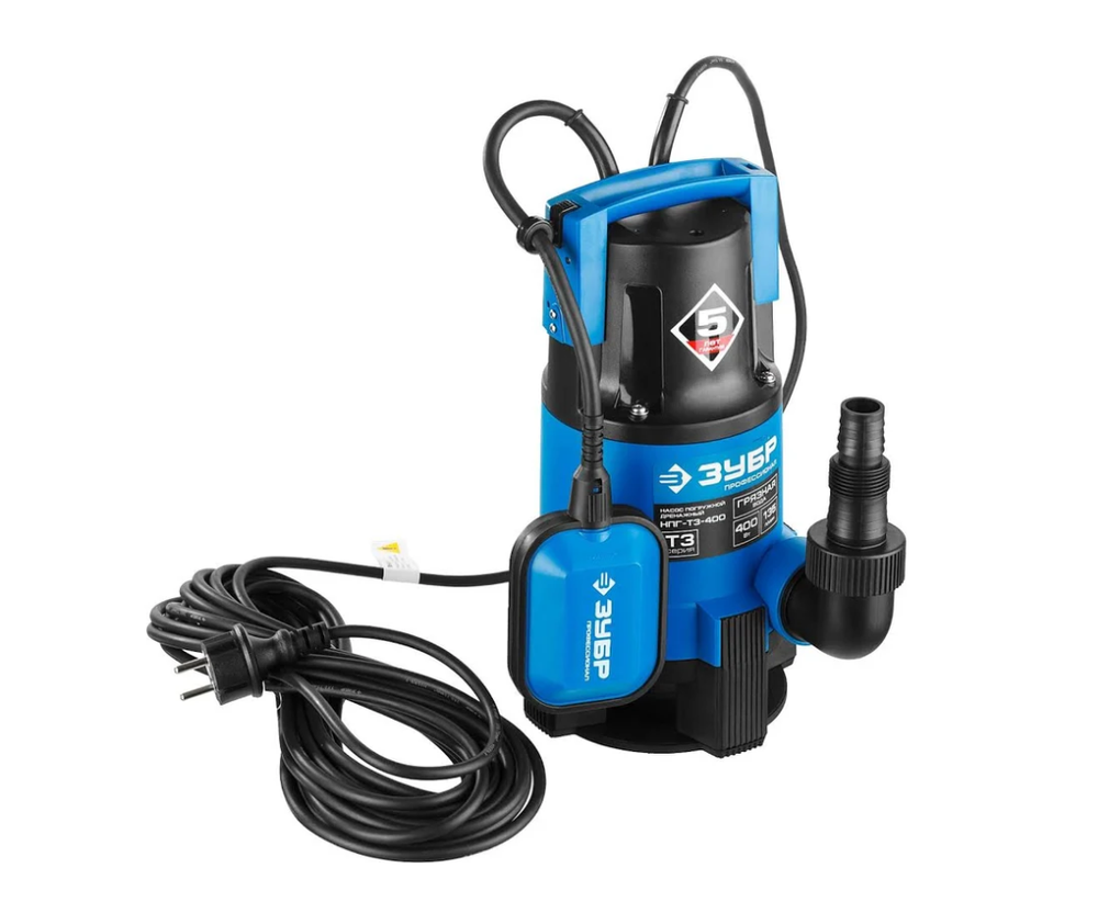 Дренажный насос для грязной воды Зубр НПГ-Т3-400