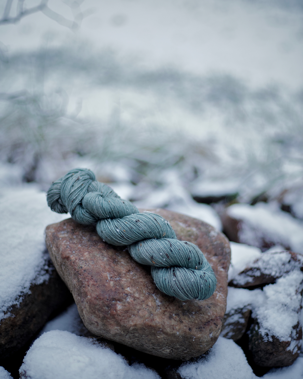 Предзаказ носочный твид "Серо-голубой"