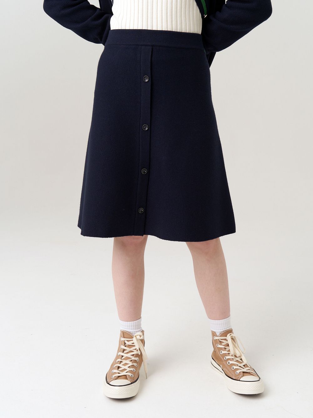 Юбка для девочки в школу AT927 синий