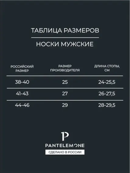 Носки мужские Pantelemone PN-106 (10 пар),черные