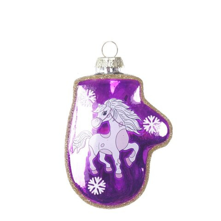 GAEM Украшение новогоднее "Варежка с лошадкой", L6,5 W2 H10,5 см