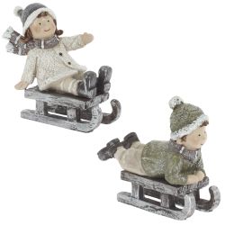 GAEM Фигурка декоративная "Мальчик/Девочка", L11,5 W5 H11 см, 2в.