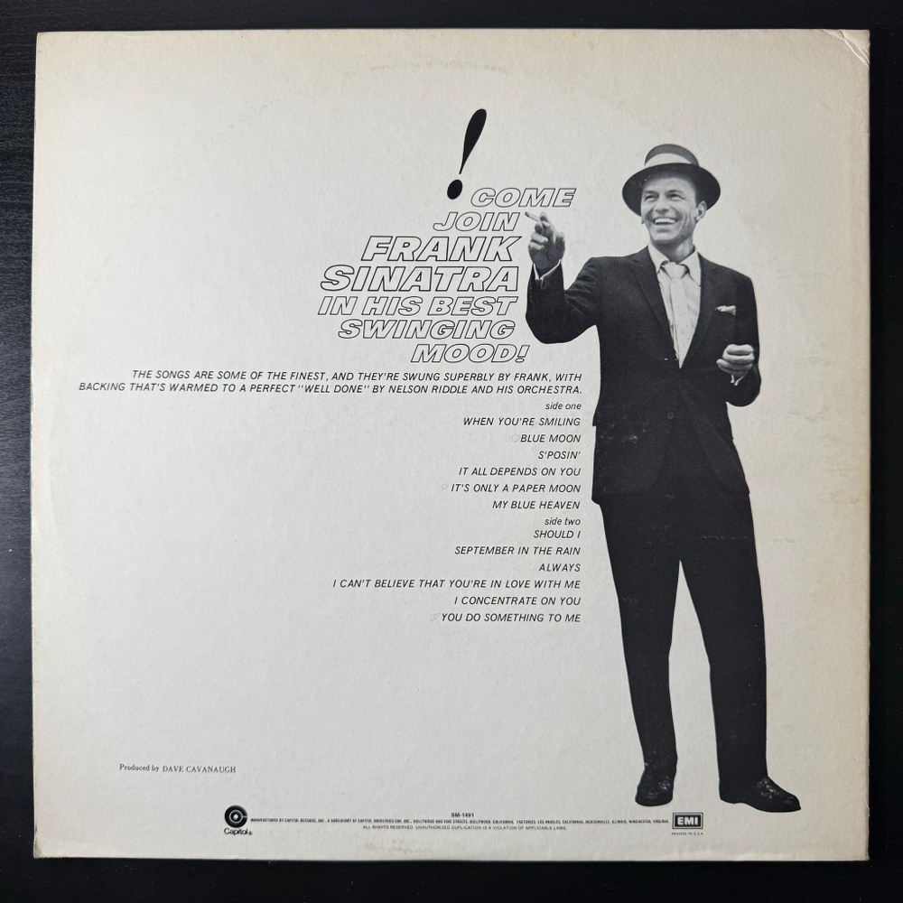Frank Sinatra With Nelson Riddle And His Orchestra ‎– Sinatra's Swingin' Session !!! (США 1975г.)