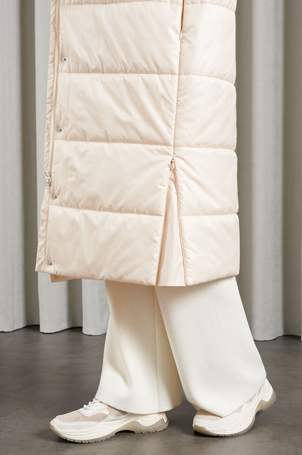 0098 Пальто женское (ванильный)