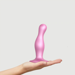 Розовая насадка Strap-On-Me Dildo Plug Curvy size M (Цвет: розовый)