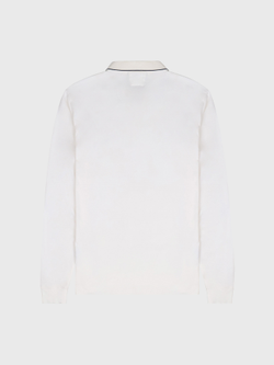 Поло с длинным рукавом C.P. Company Stretch Piquet Slim Line Gauze White