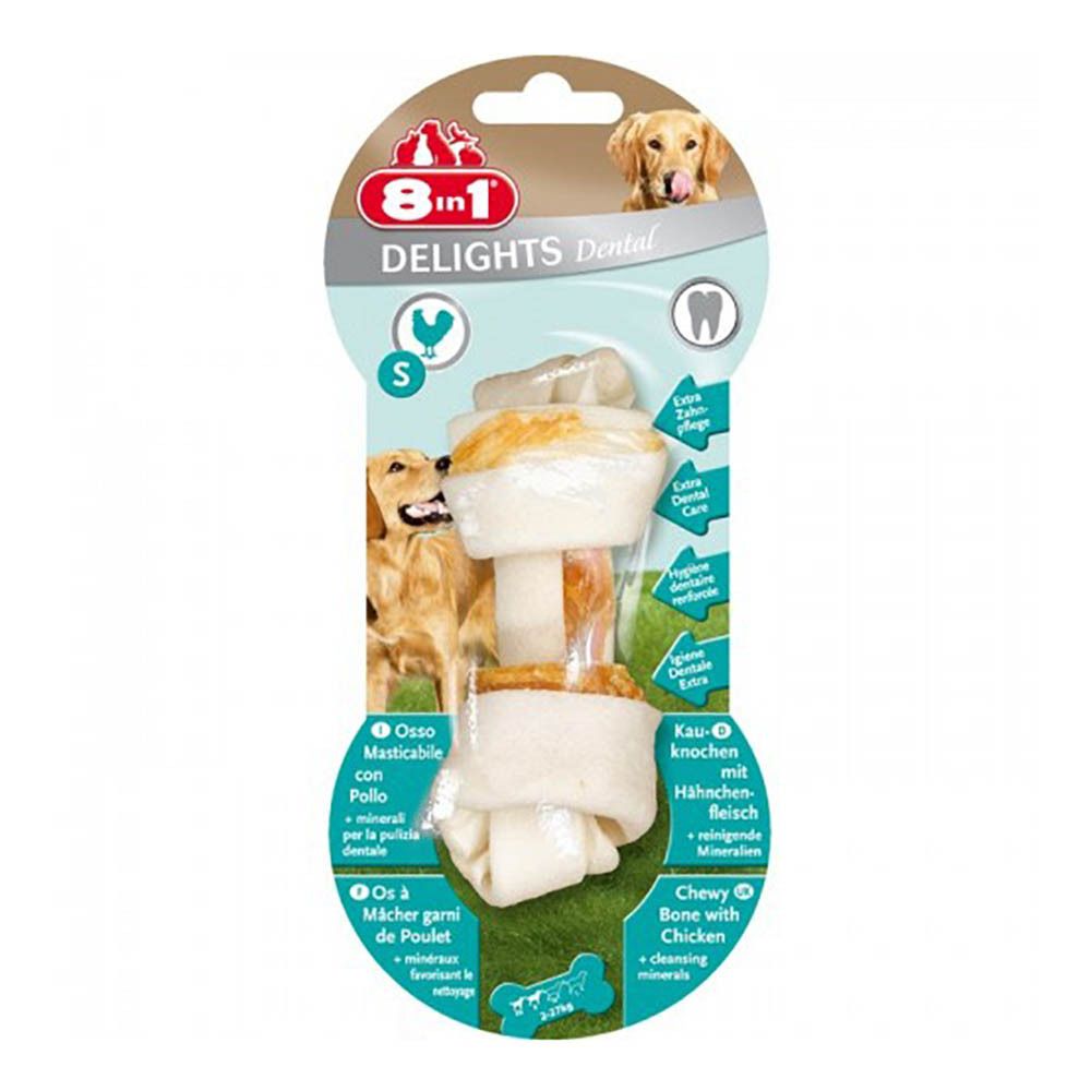 8in1 Dental Delights Bone S 11 см (курица) - косточка для чистки зубов