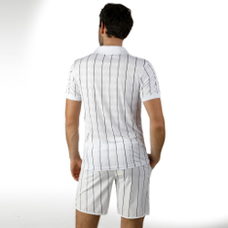 Мужское теннисное поло Tennis-Point Stripes Polo Special Edition Men - White, Black