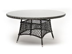 "Эспрессо" плетеный круглый стол, диаметр 150 см, цвет графит