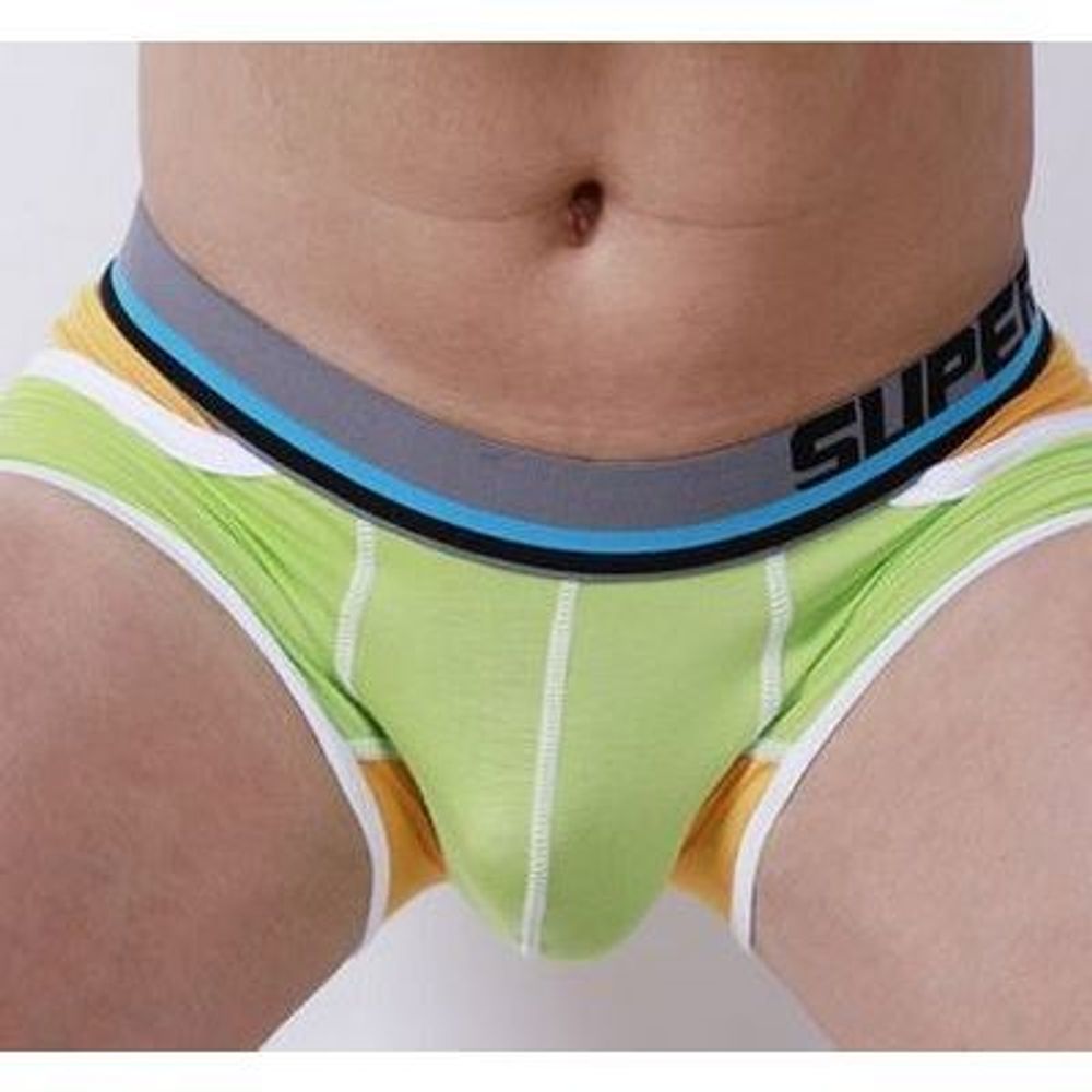 Мужские трусы хипсы салатовые Superbody Modal Green Hip Boxer