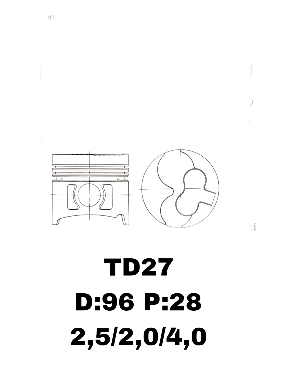 ПОРШНЯ TD27