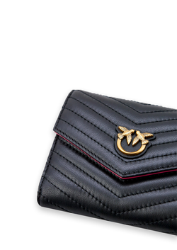 TAYLOR QUILTED WALLET - black