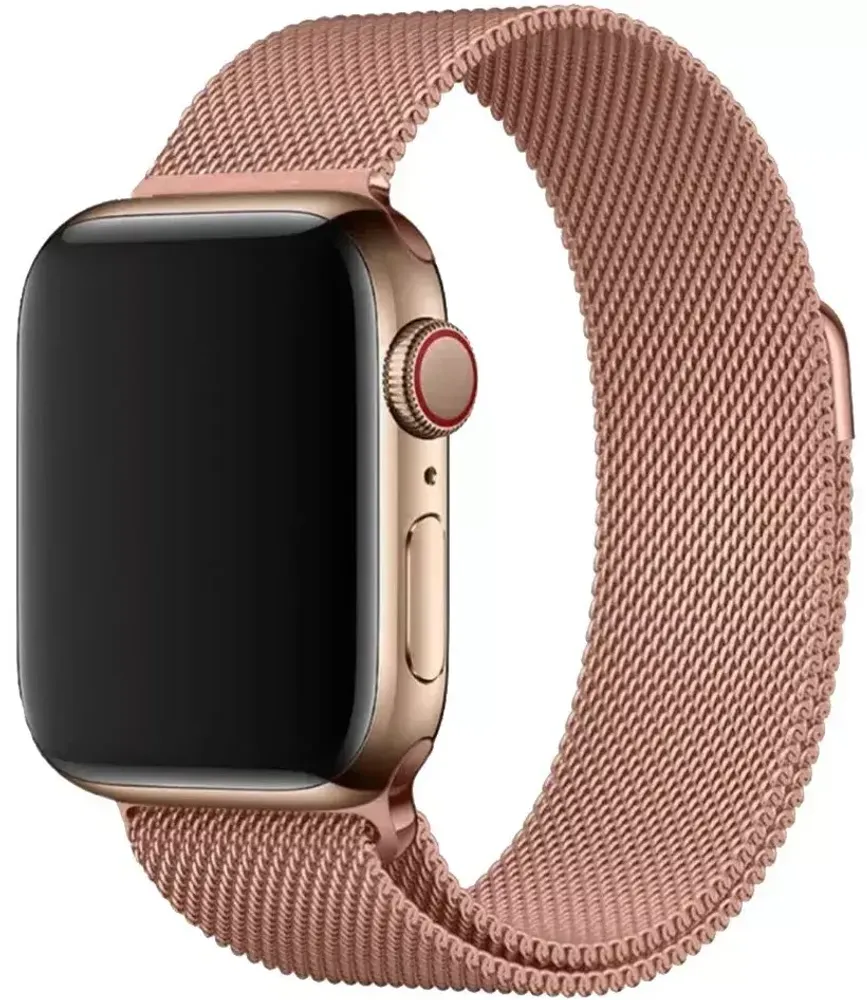 Браслет-ремешок для Apple Watch MILANESE (42-44mm) розово-золотистый