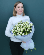 Букет из белой кустовой розы,15 веток(00211)