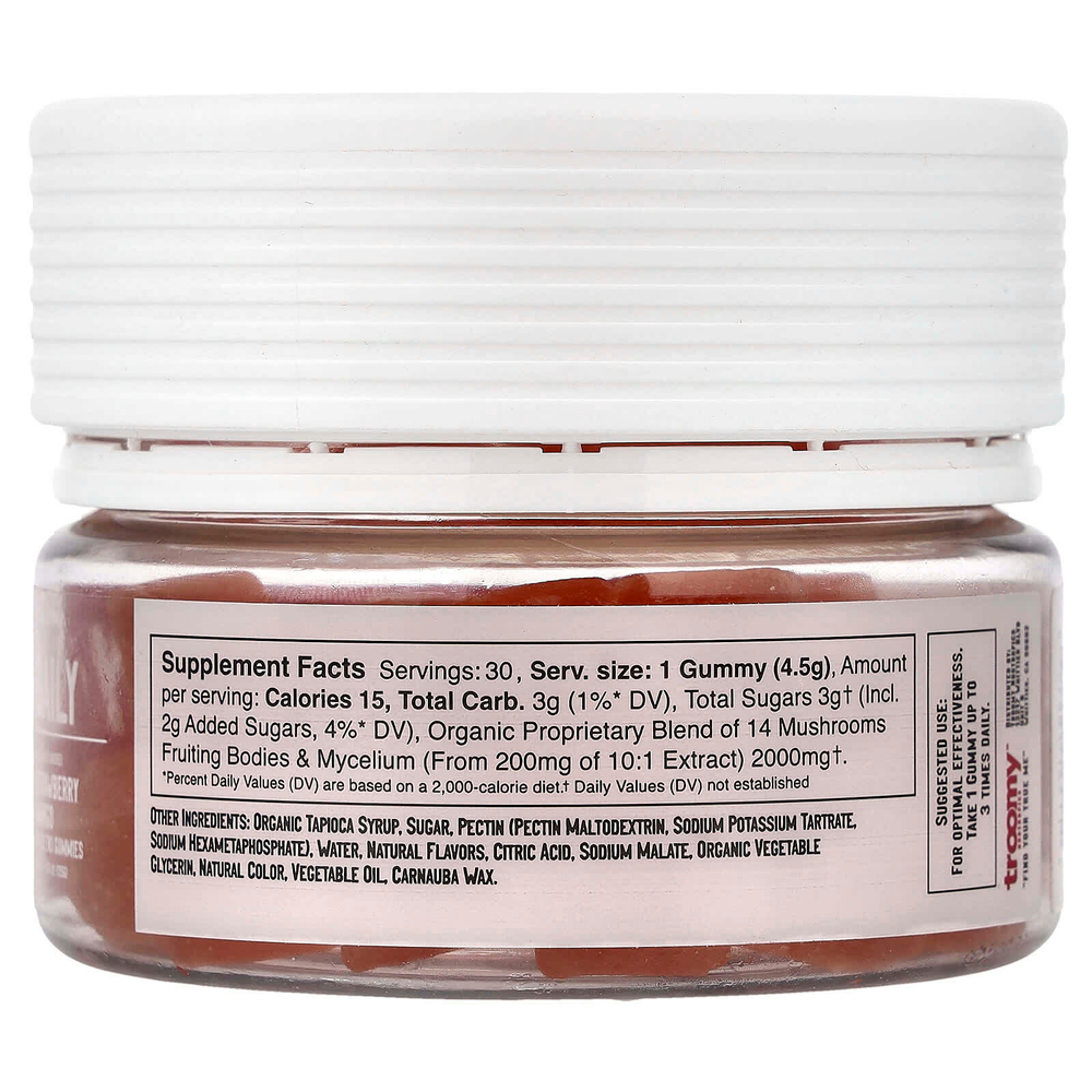 Troomy Nootropics, Daily, Functional Mushrooms Gummies, Strawberry Mango, 30 Gummies, 4.76 oz (135 g)