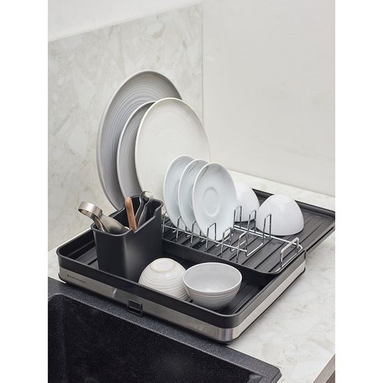 Сушилка для посуды atle раздвижная большая, черная