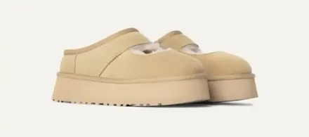 UGG Балетки-угги "Mary Jane Bea", светло-бежевый