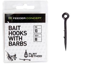 Шипы для бойлов/приманок Feeder Concept Flat Method BAIT HOOKS WITH BARBS р,002M 10шт.
