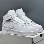 Кроссовки Nike Air Force 1 с мехом #452 (бел.)