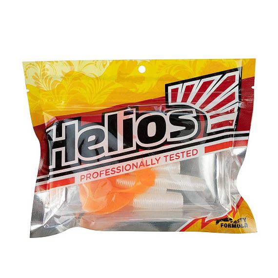 Твистер Helios Credo Double Tail 1,96&quot;/5 см Pearl &amp; Orange 10шт. (HS-27-019)