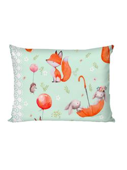 Постельное белье перкаль Сказка "Лисятки" 1,5-сп Наволочка 50х70 см 1 шт Простынь 150x215 см Пододеяльник 145x205 см