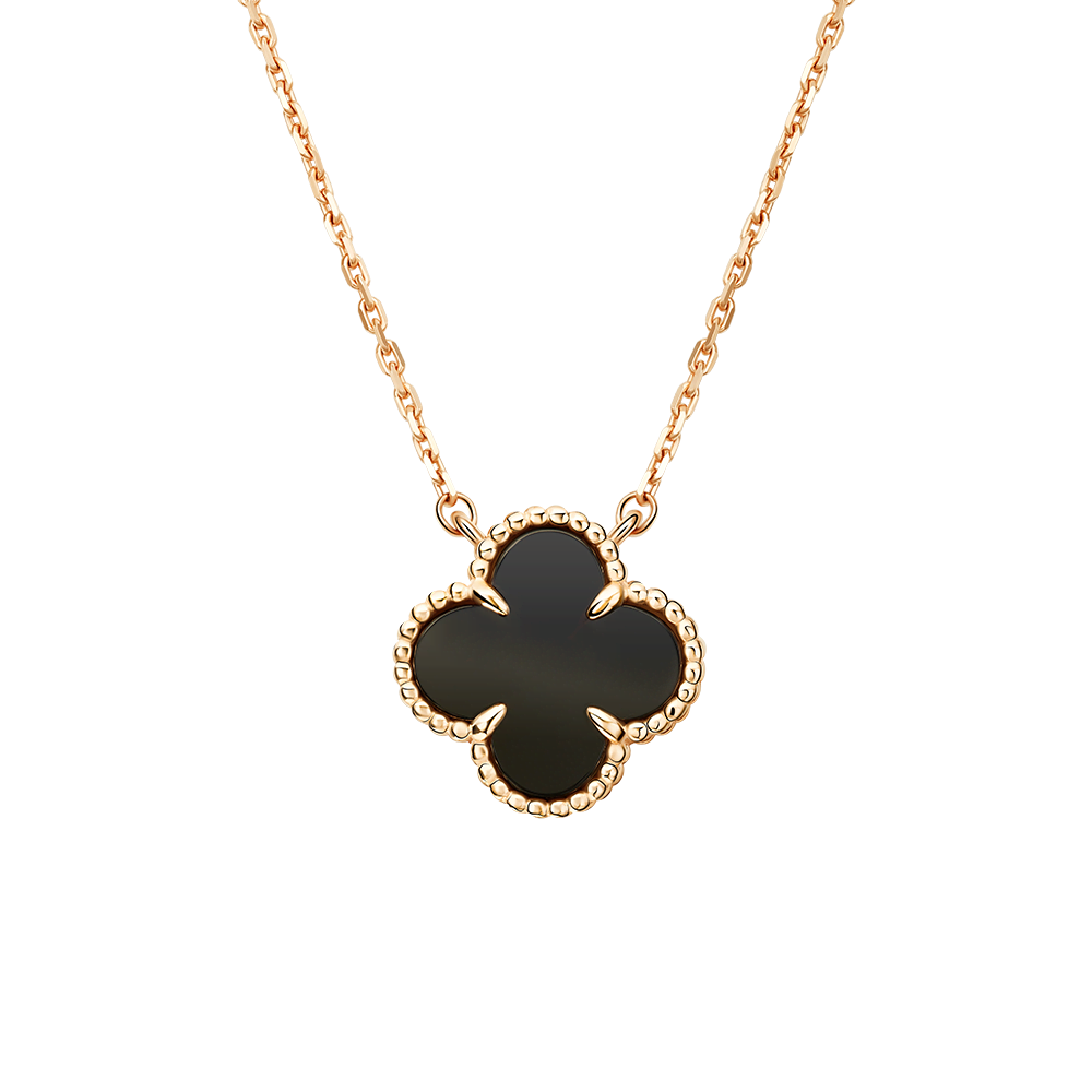 Колье из красного золота с ониксом