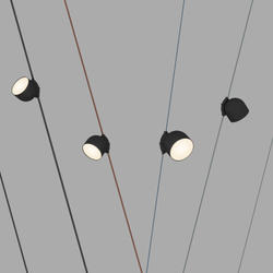 DK5543-BK Поворотный светильник для трека-ремня Belty, серия Spot, со светодиодом, D100*H107мм, 48V DC, 12W, RA90, 120°, 3000K, IP20, черный, алюминий