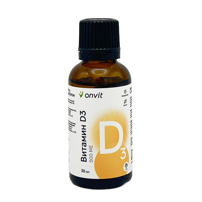 Витамин Д3 500 МЕ, Vitamin D3 500 IU, ONVIT, 30 мл 2