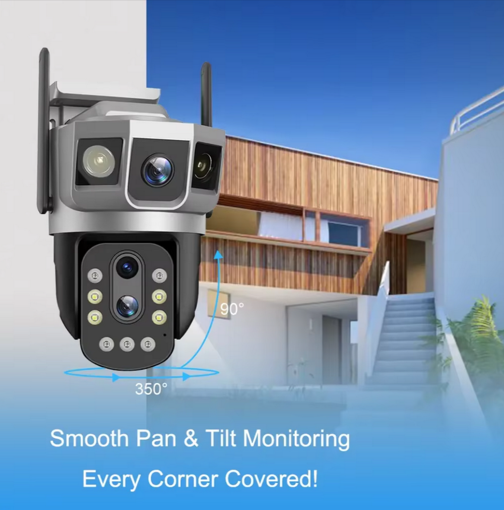 Wi-Fi Камера видеонаблюдения с 2-мя объективами 4MP FaizFull FT65