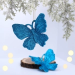 Подвеска «Волшебная бабочка» 11 см (набор 2 шт), Голубой