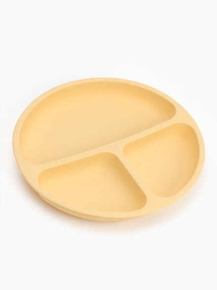 Тарелка детская секционная, 3 секции, молочный, Mum&Baby