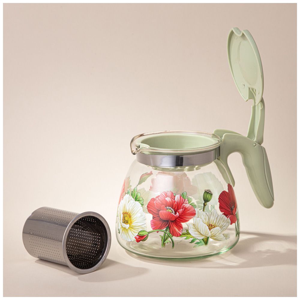 ЗАВАРОЧНЫЙ ЧАЙНИК AGNESS С ФИЛЬТРОМ "МАКИ" 900 МЛ.