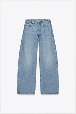 ZARA ДЖИНСЫ TRF BAGGY NFL СО СРЕДНЕЙ ПОСАДКОЙ, МОРСКОЙ СИНИЙ