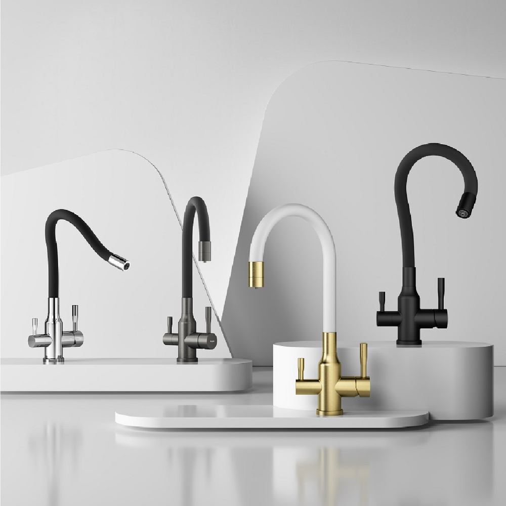 Смеситель для кухни с подключением фильтра Raglo R81.64.03, золотой сатин