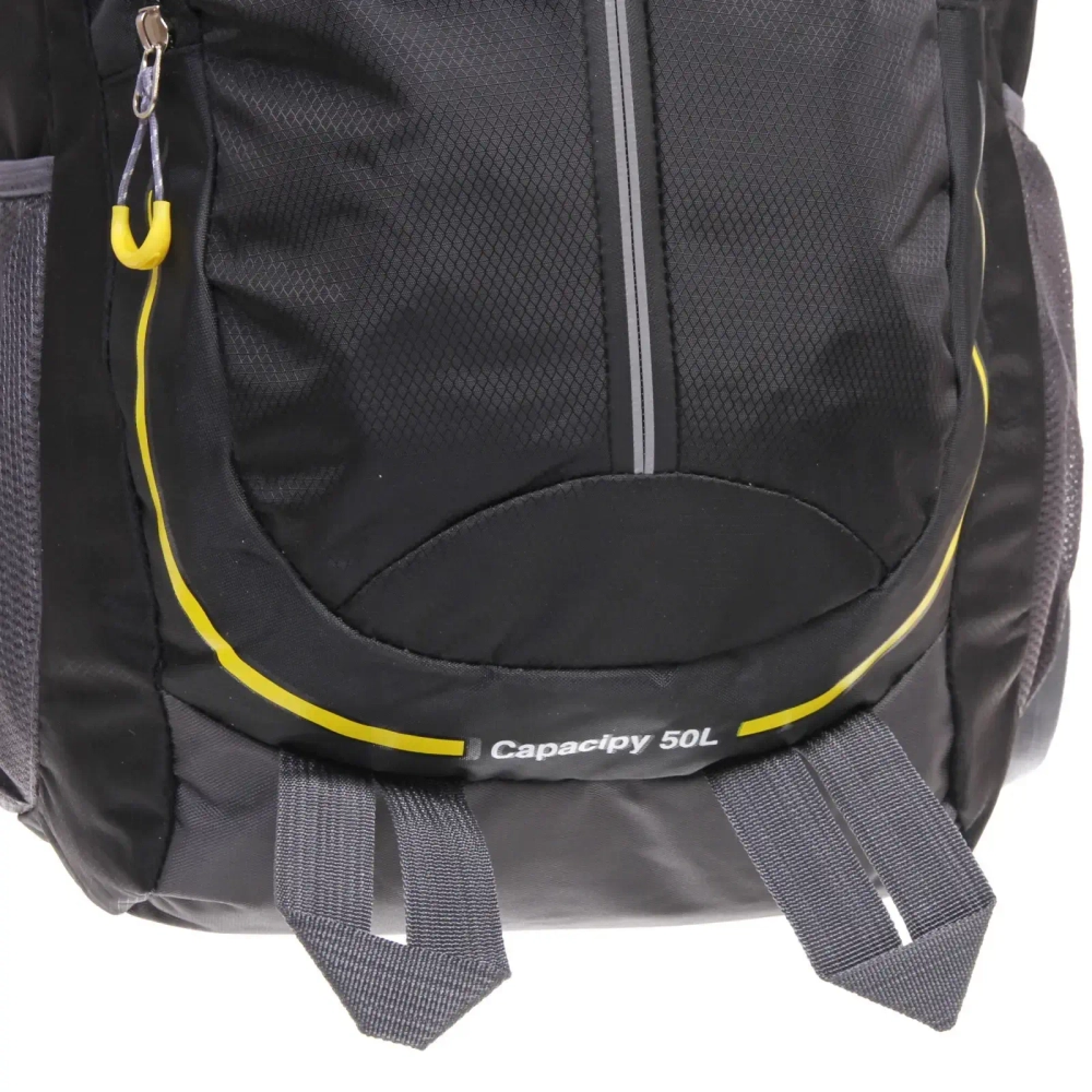 Рюкзак туристический 50л, цвет черный 7019