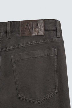 ZARA БРЮКИ STRAIGHT FIT, КОРИЧНЕВЫЙ