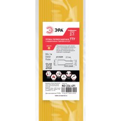 Термоусадочная трубка ЭРА NO-224-491 ТТУ нг-LS 30/15 жёлтая в отрезках по 1 м 10 шт