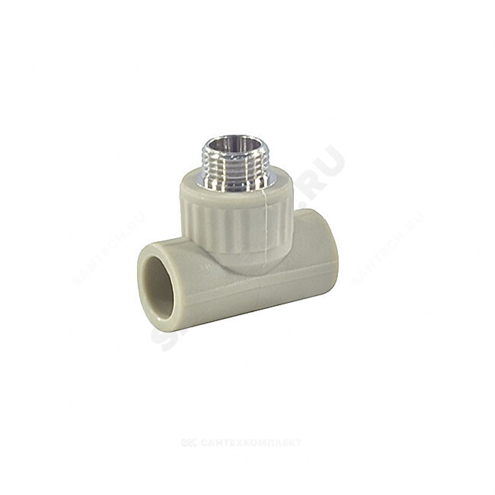 Тройник PP-R комбинированный серый Дн 25х1/2" НР VALFEX 10128125Г