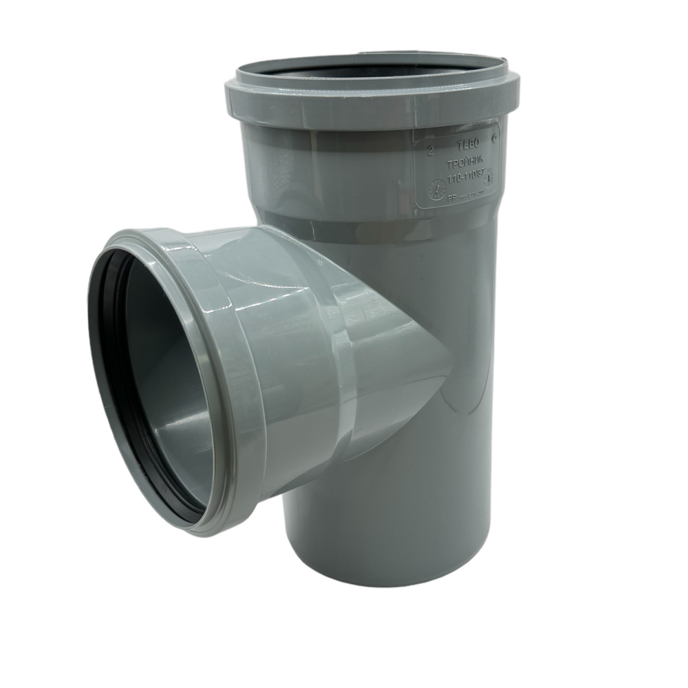 Тройник канализационный TEBO Ø110x87,5°