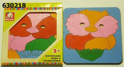 Пазл разноцветный 14 см "Сова"