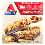 Atkins, шоколадный батончик с арахисовым маслом со вкусом претцелей, 5 батончиков, весом 48 г (1,69 унции) каждый