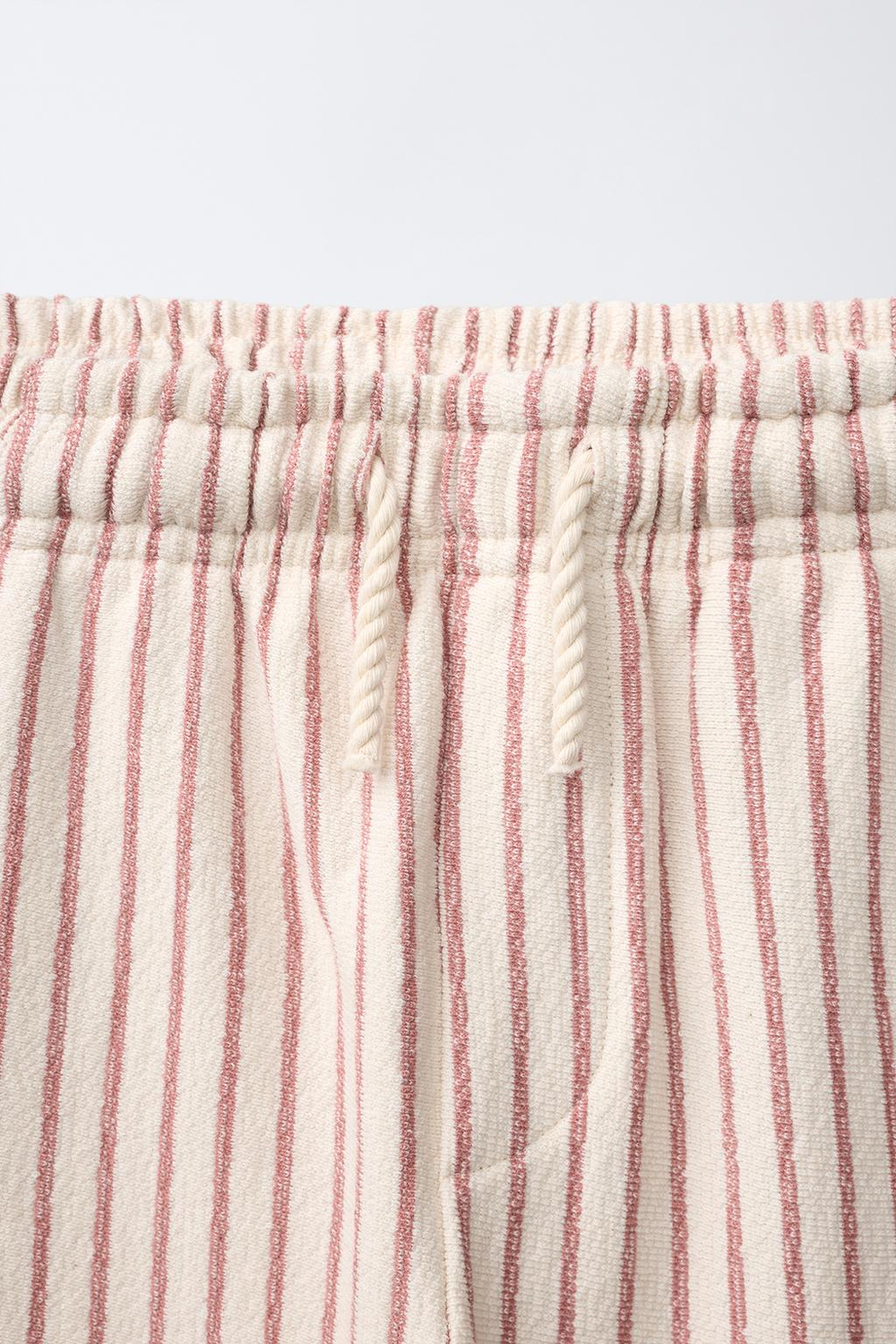 ZARA БРЮКИ RELAXED FIT В ПОЛОСКУ, КОРИЧНЕВЫЙ/БЕЛЫЙ