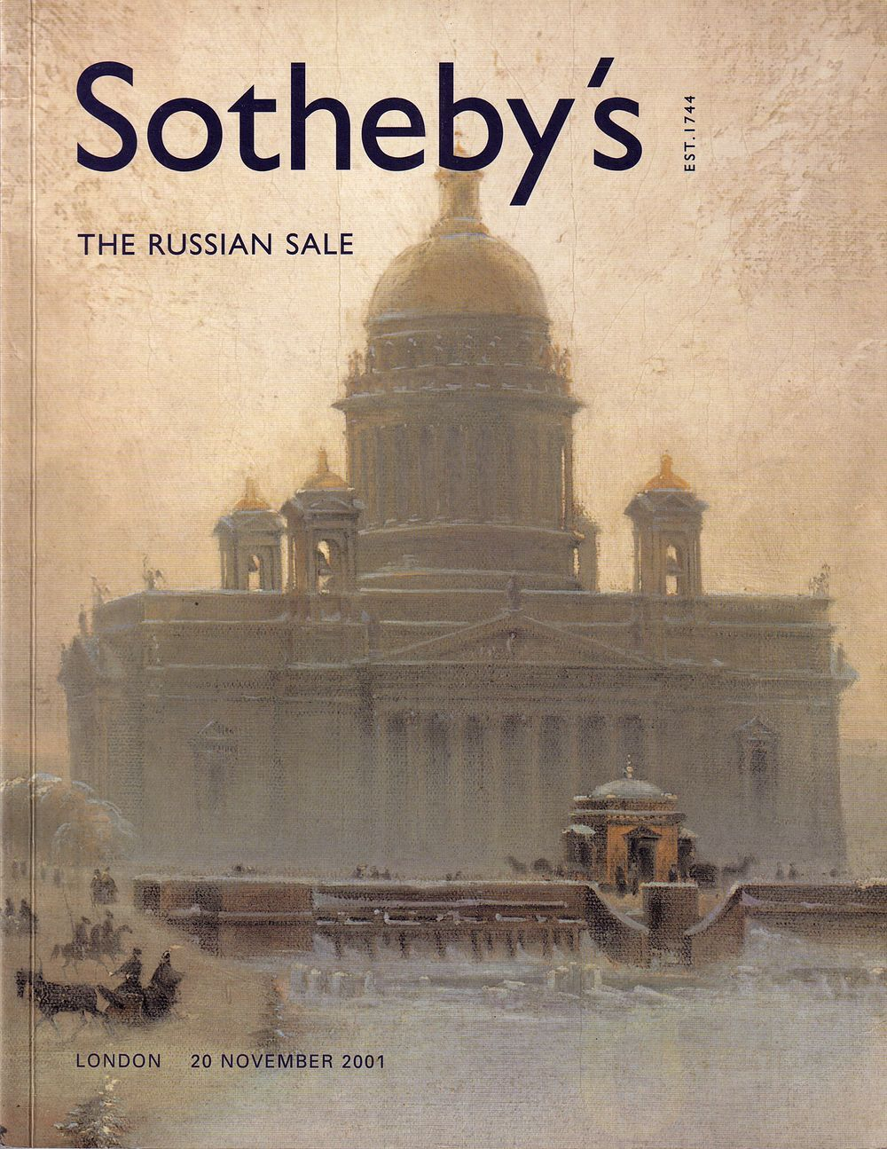Каталог аукциона Sotheby’s, Лондон, Русские торги от 20 ноября 2001 года